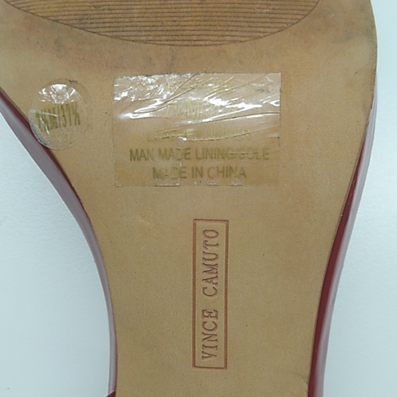 Vince Camuto Spicer Ankle Strap Red Heels 7.5M - Picture 6 of 8